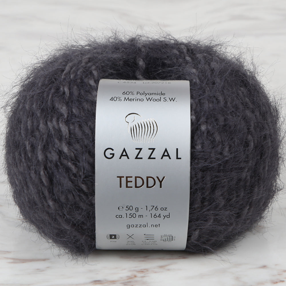 Gazzal Teddy Koyu Gri El Örgü İpi - 6537