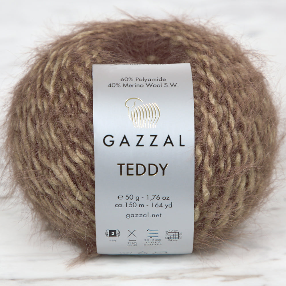 Gazzal Teddy Kahverengi El Örgü İpi - 6540