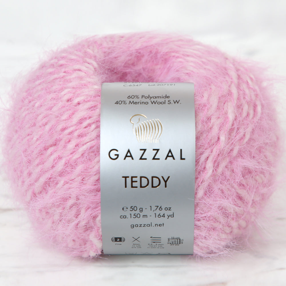 Gazzal Teddy Lila El Örgü İpi - 6547