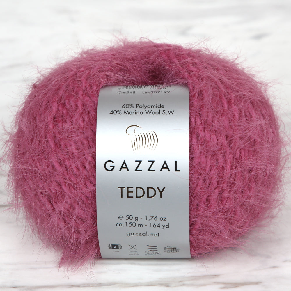 Gazzal Teddy Fuşya El Örgü İpi - 6548