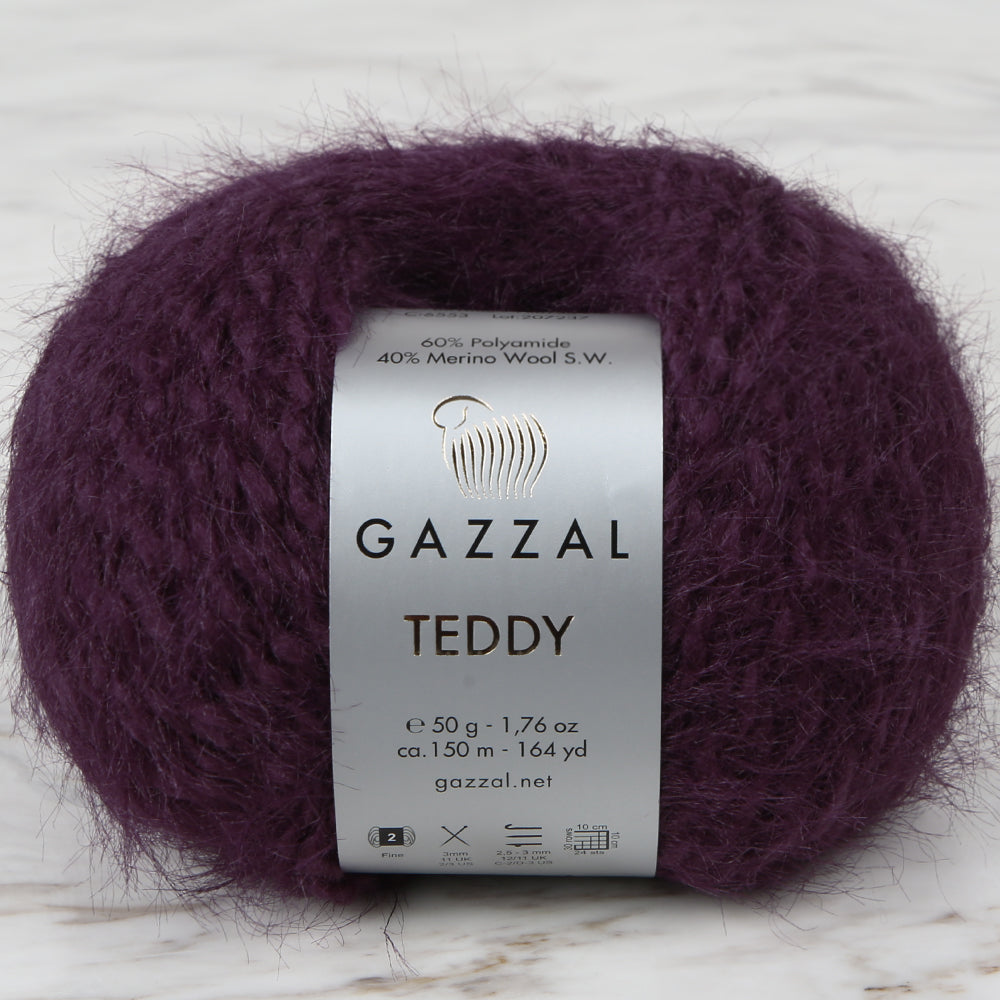Gazzal Teddy Mor El Örgü İpi - 6553