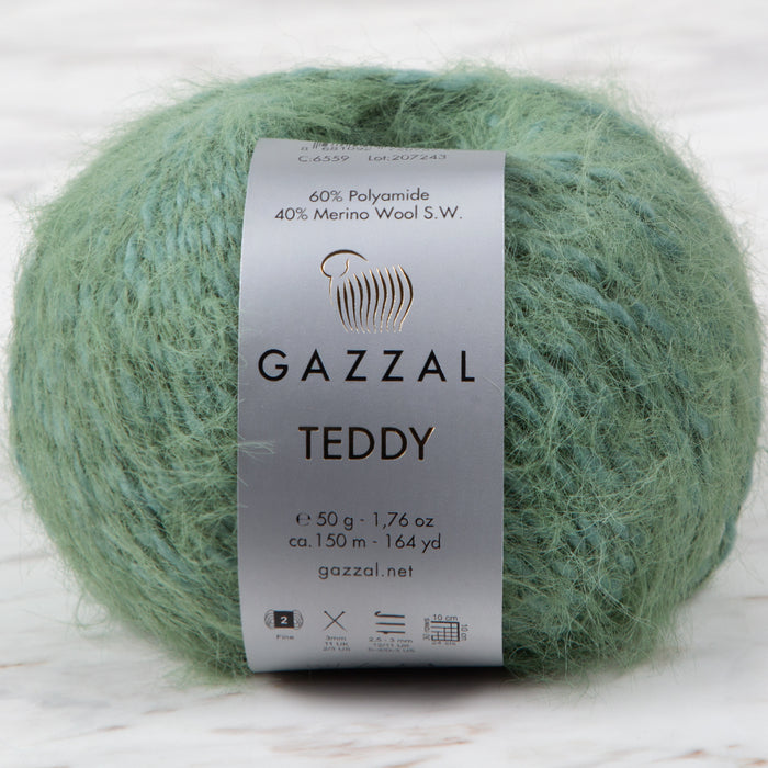 Gazzal Teddy Yeşil El Örgü İpi - 6559