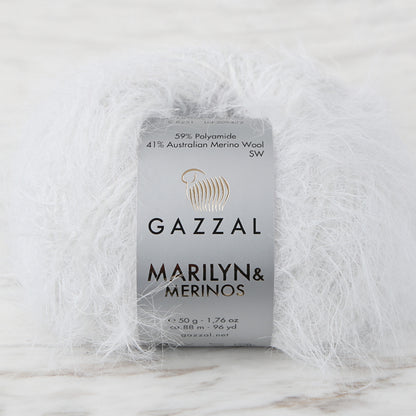 Gazzal Marilyn&Merinos Optik Beyaz El Örgü İpi - 8251