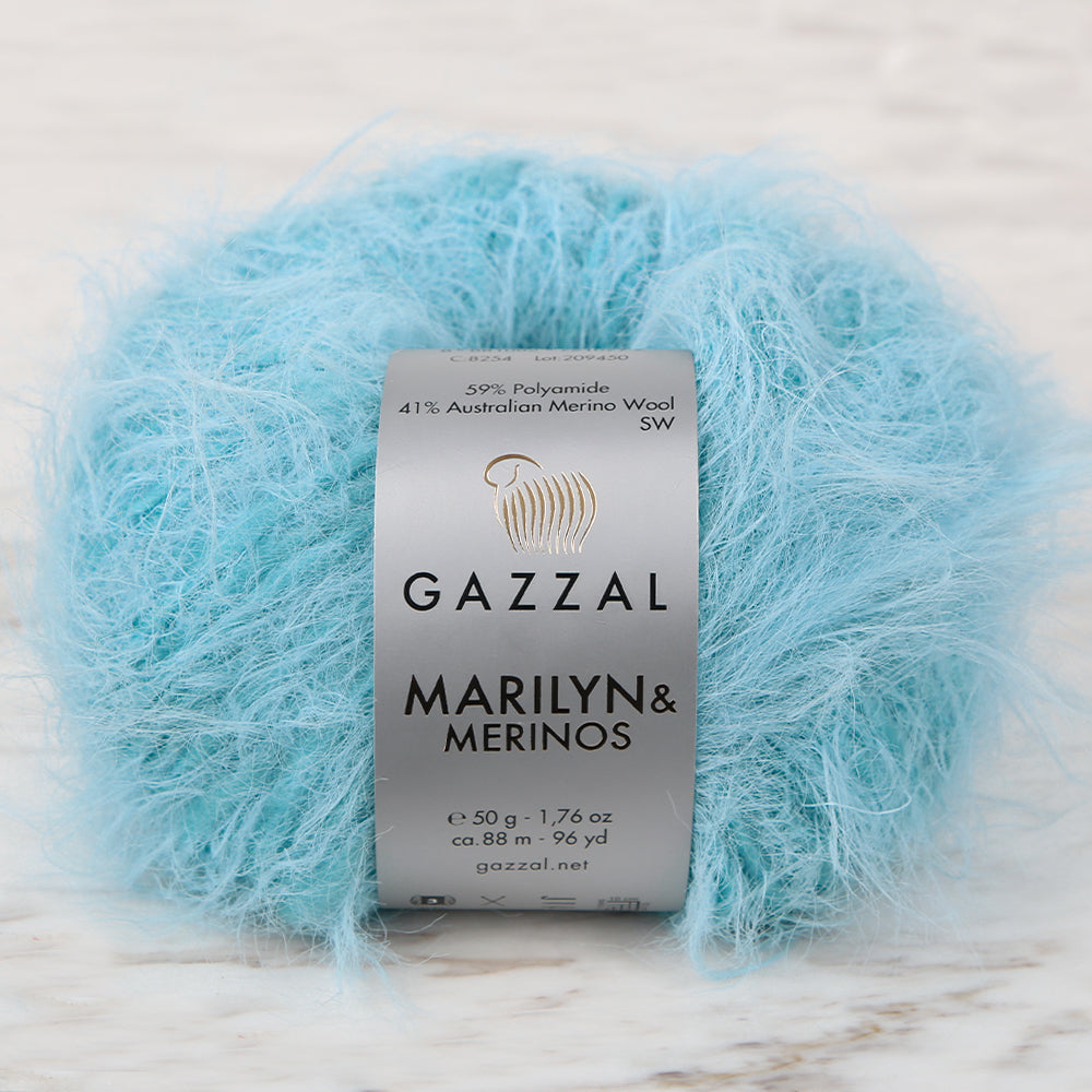 Gazzal Marilyn&Merinos Turkuaz El Örgü İpi - 8254
