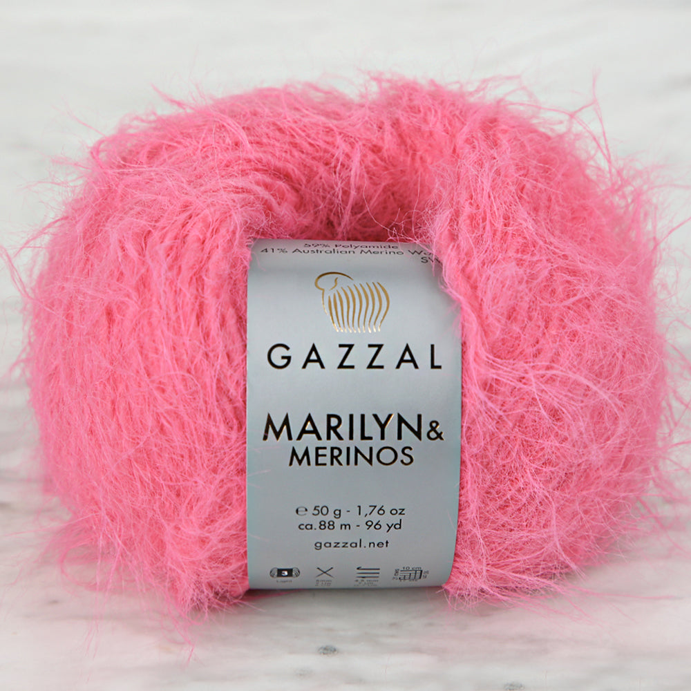Gazzal Marilyn&Merinos Pembe El Örgü İpi - 8256