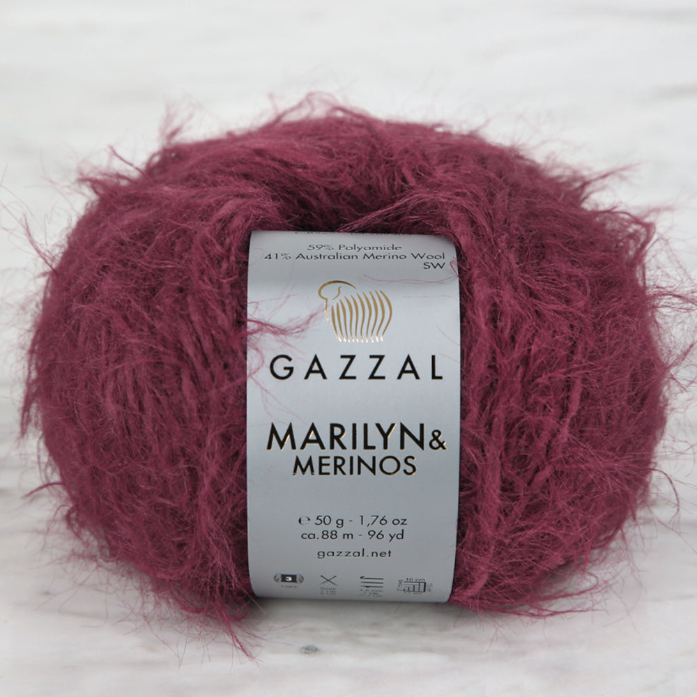 Gazzal Marilyn&Merinos Mürdüm El Örgü İpi - 8267