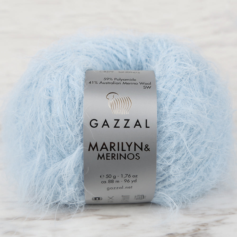 Gazzal Marilyn&Merinos Mavi El Örgü İpi - 8279