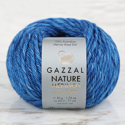 Gazzal Nature Merinos Mavi El Örgü İpi - 8300