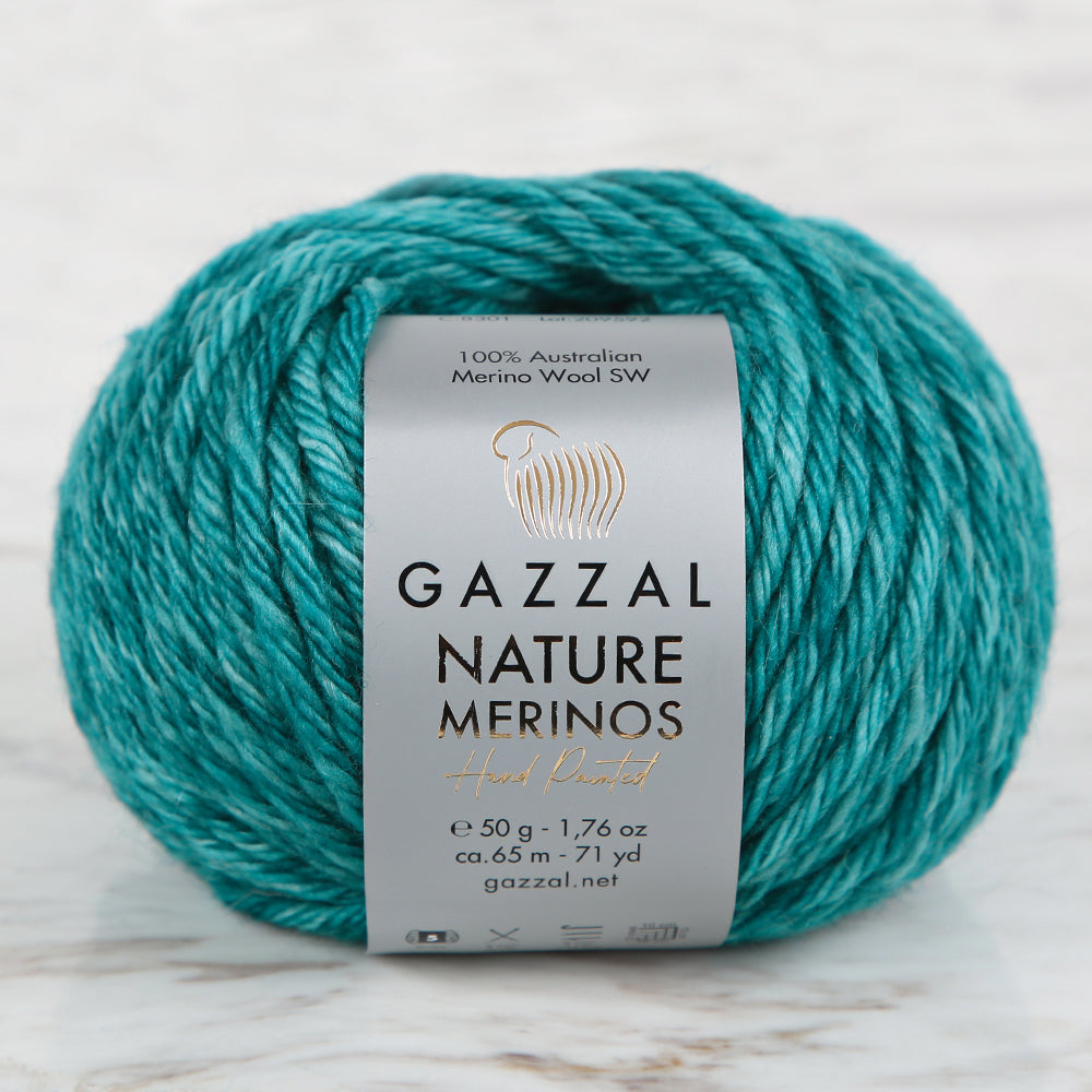 Gazzal Nature Merinos Yeşil El Örgü İpi - 8301