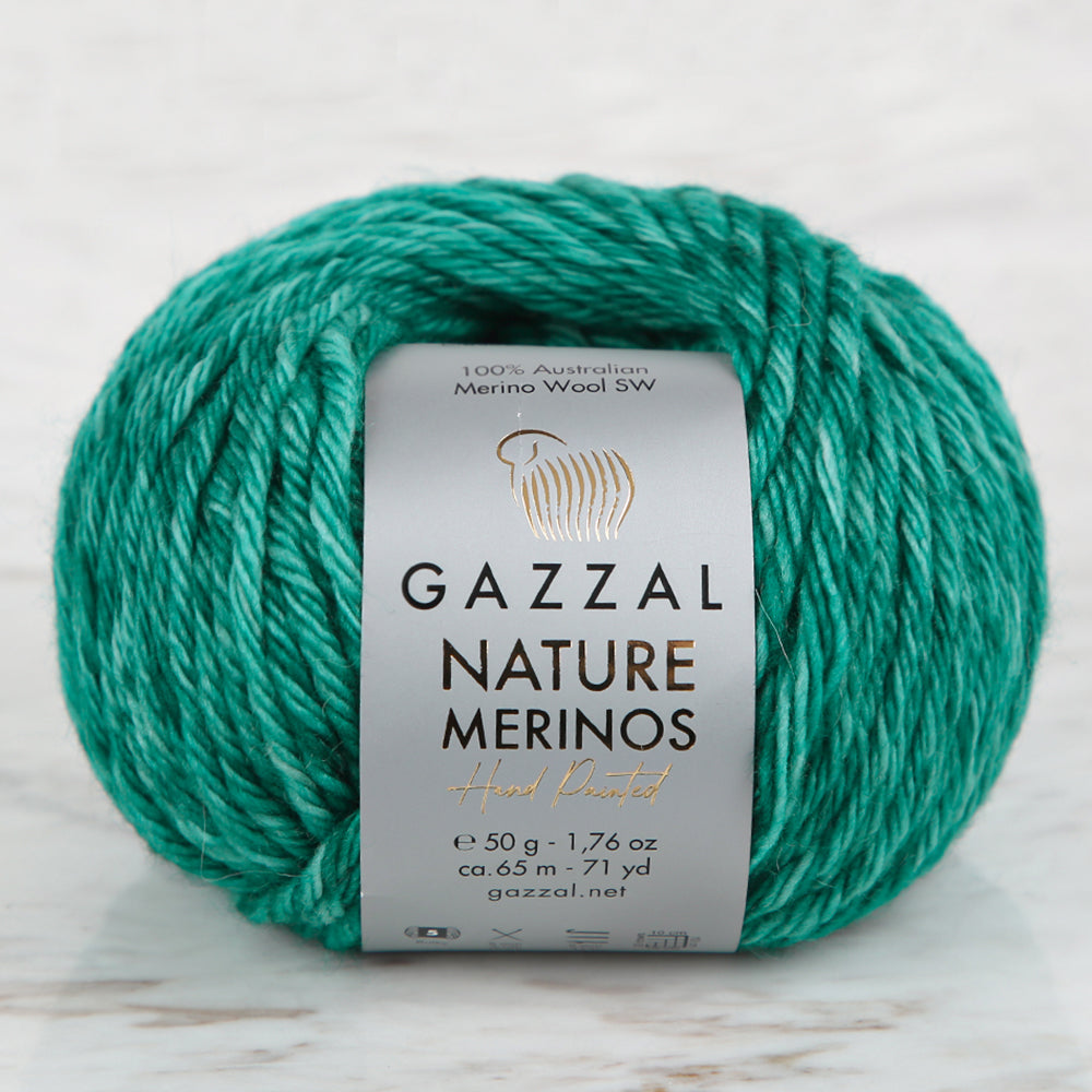 Gazzal Nature Merinos Yeşil El Örgü İpi - 8302