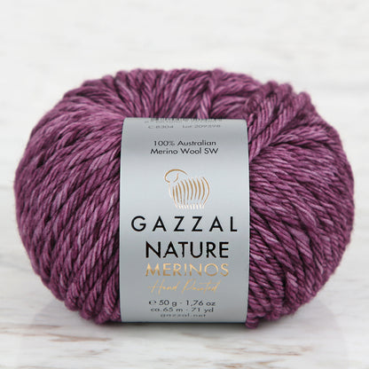 Gazzal Nature Merinos Mor El Örgü İpi - 8304