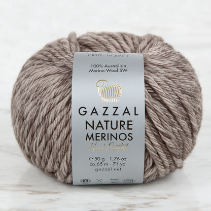 Gazzal Nature Merinos Açık Kahverengi El Örgü İpi - 8312