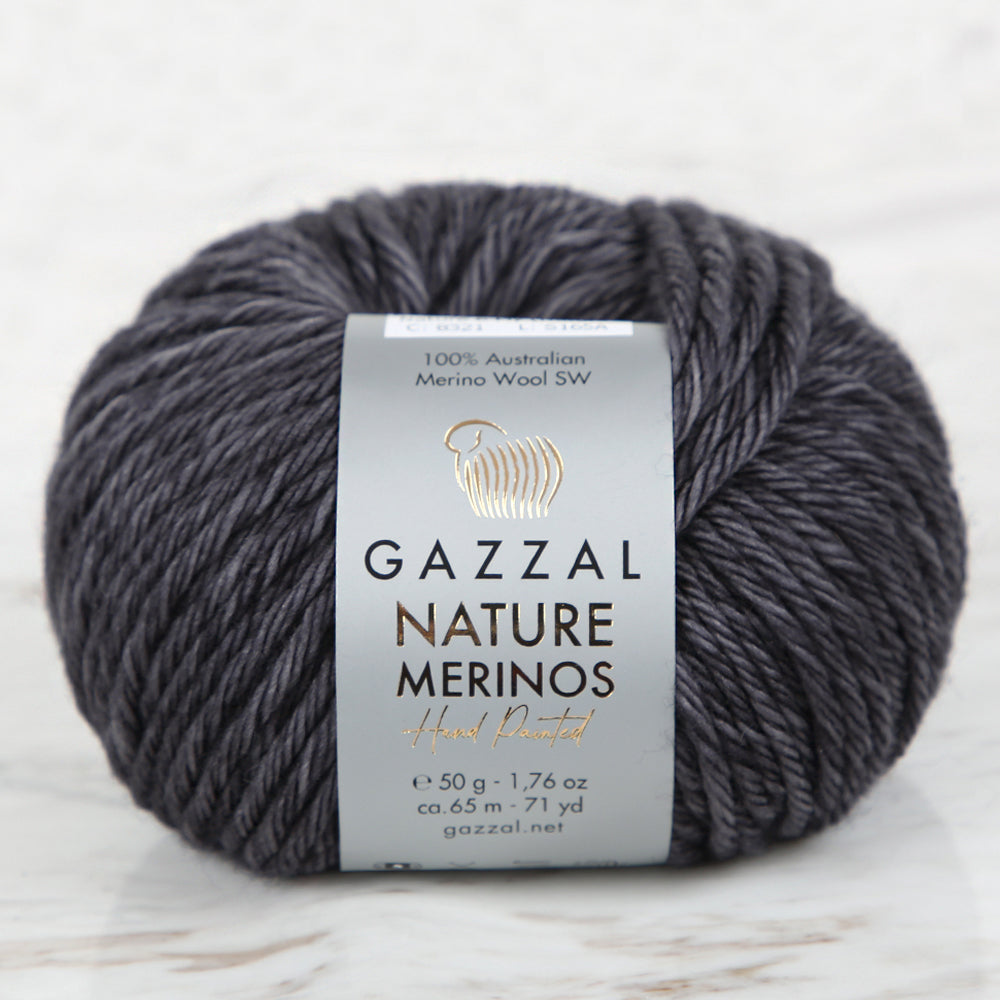 Gazzal Nature Merinos Gri El Örgü İpi - 8321
