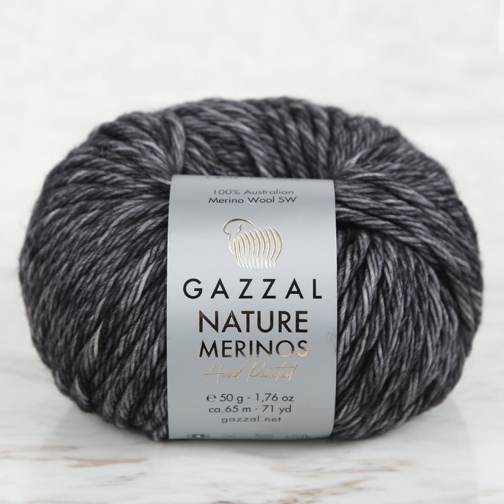 Gazzal Nature Merinos Gri El Örgü İpi - 8322
