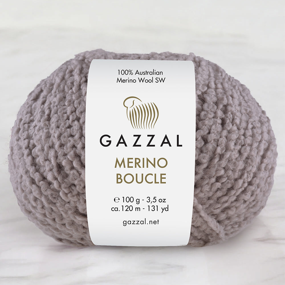 Gazzal Merino Boucle Vizon El Örgü İpi- 3762