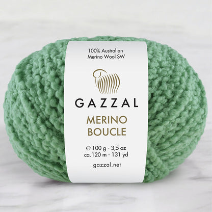 Gazzal Merino Boucle Yeşil El Örgü İpi- 3769