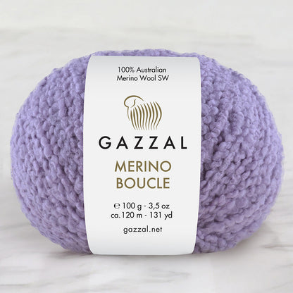 Gazzal Merino Boucle Lila El Örgü İpi- 3772