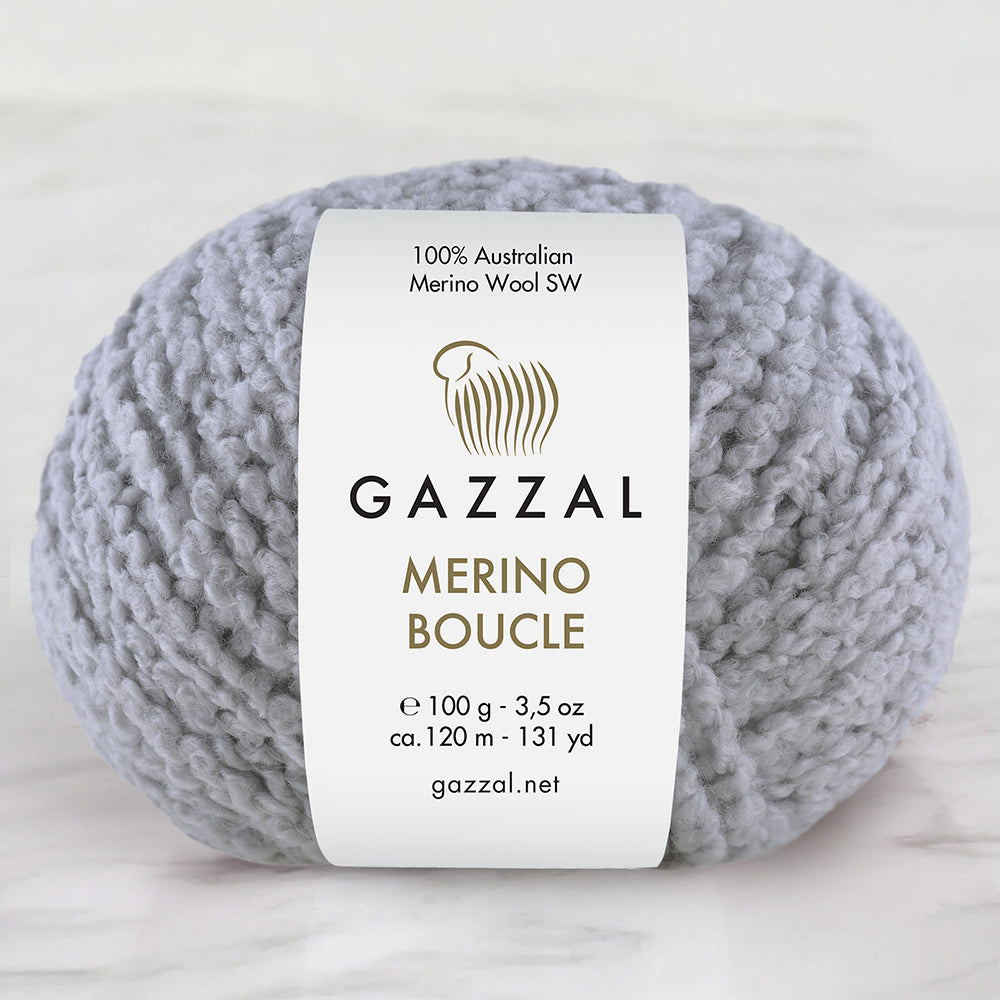 Gazzal Merino Boucle Gri El Örgü İpi- 3773