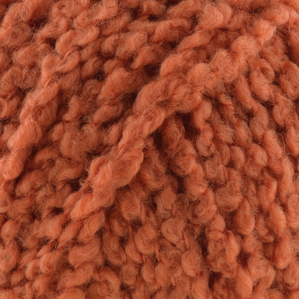 Gazzal Merino Boucle Turuncu El Örgü İpi- 3774