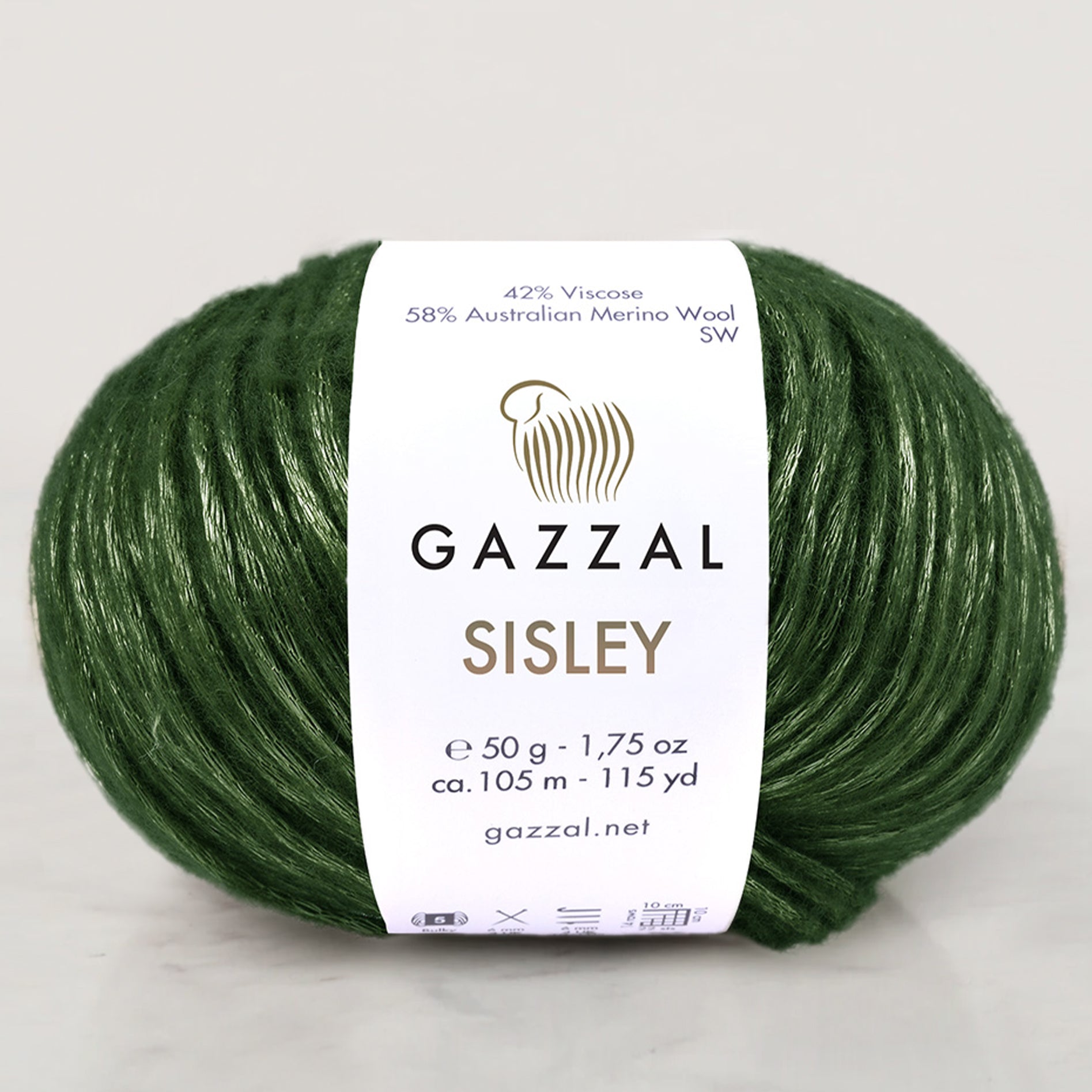 Gazzal Sisley Yeşil El Örgü İpi- 5724