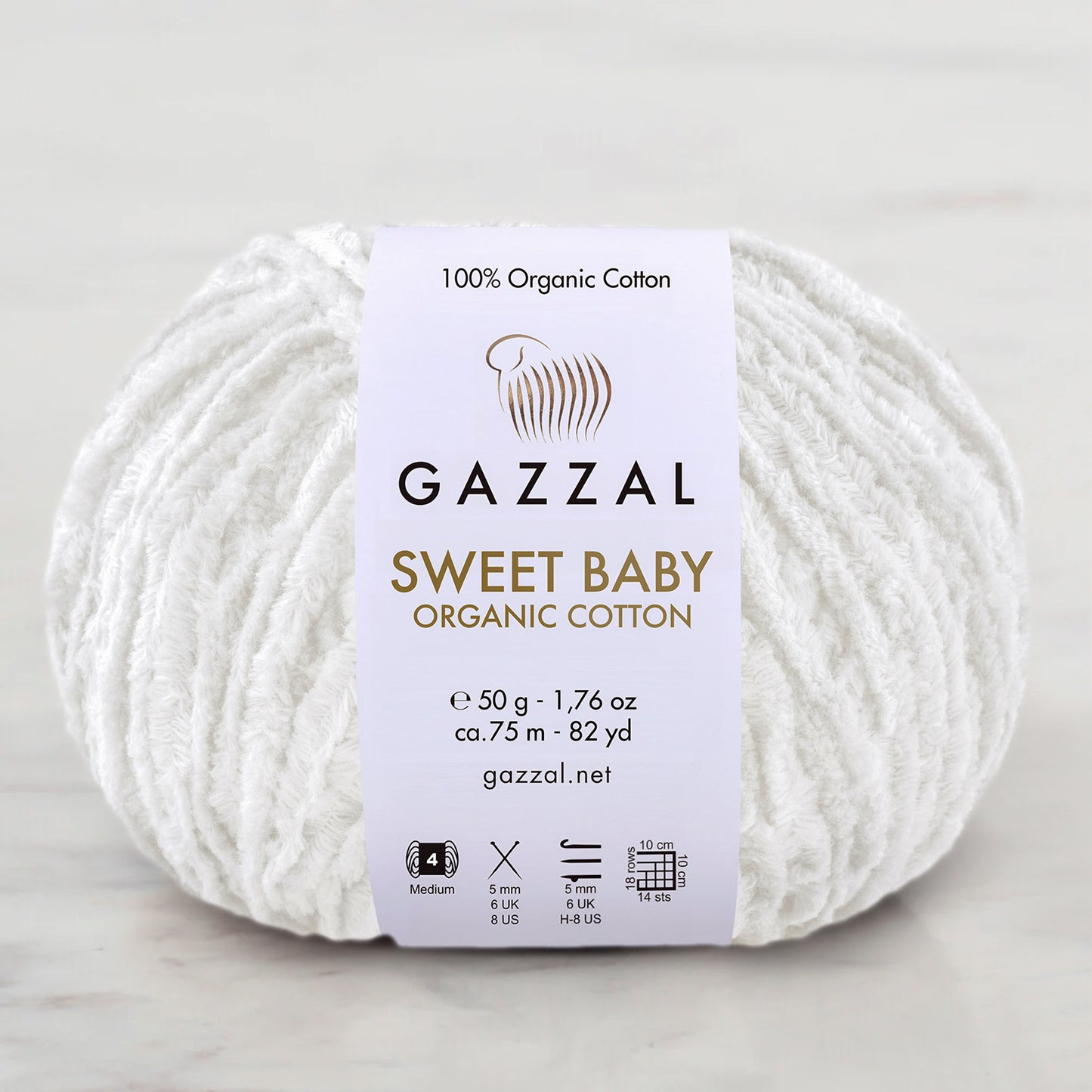 Gazzal Sweet Baby Organic Cotton Beyaz El Örgü İpi – 2600
