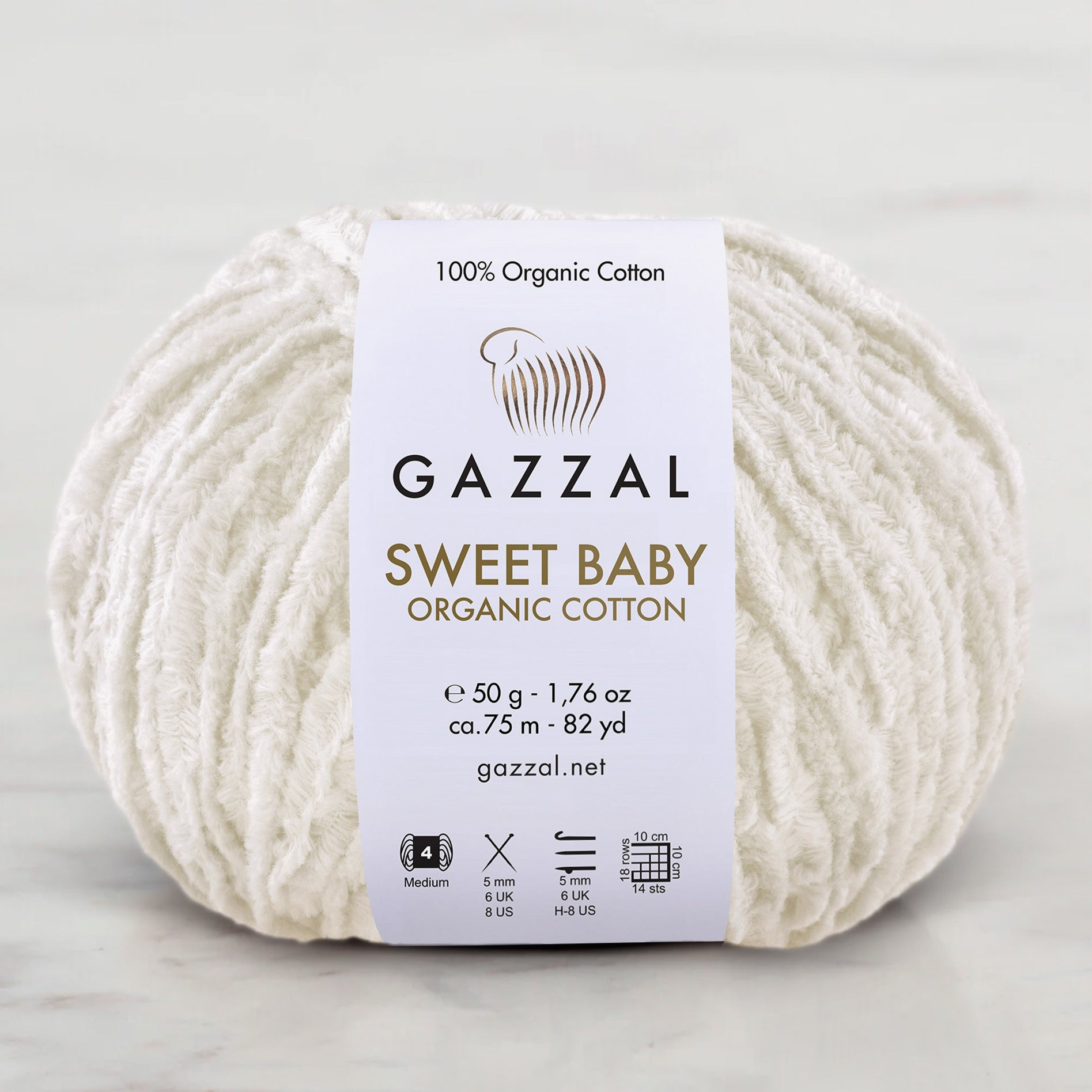 Gazzal Sweet Baby Organic Cotton Krem El Örgü İpi – 2601