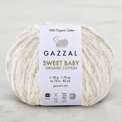 Gazzal Sweet Baby Organic Cotton Krem El Örgü İpi – 2601