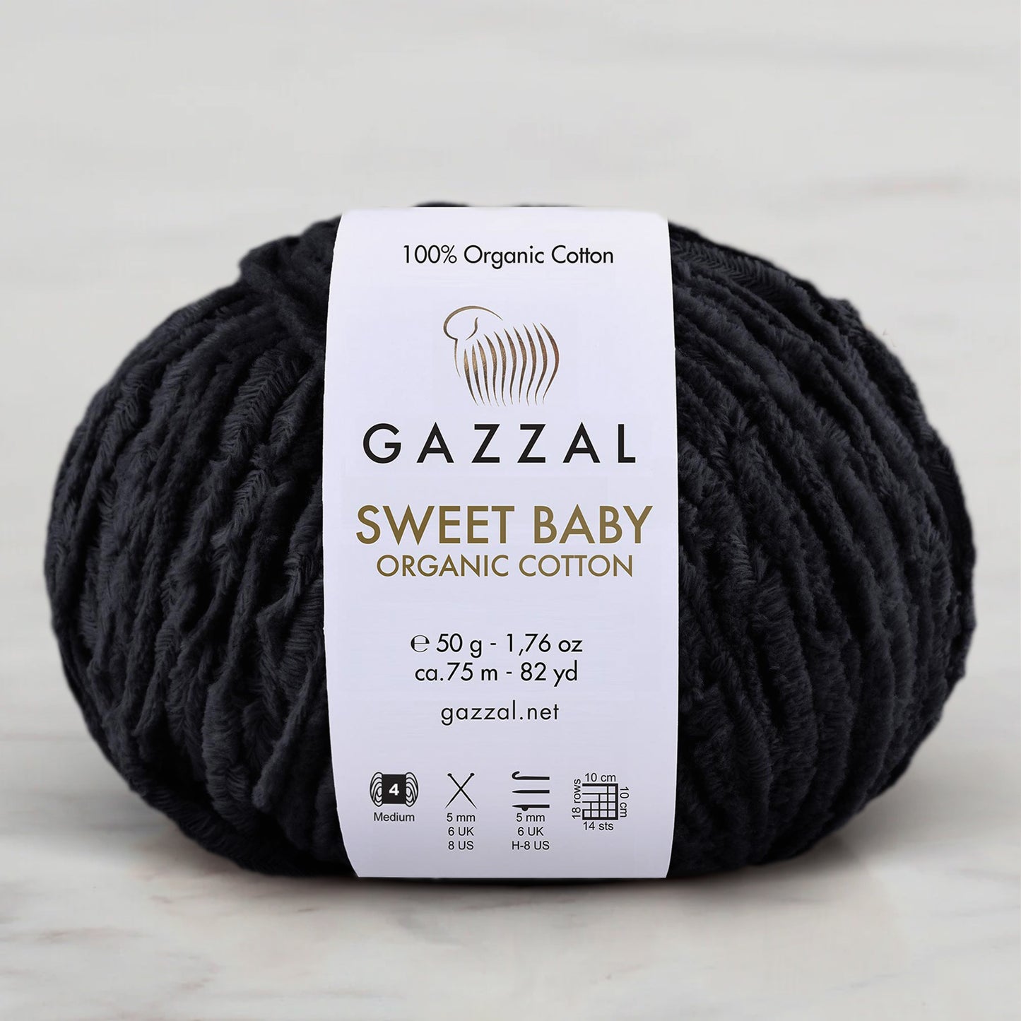 Gazzal Sweet Baby Organic Cotton Siyah El Örgü İpi – 2603