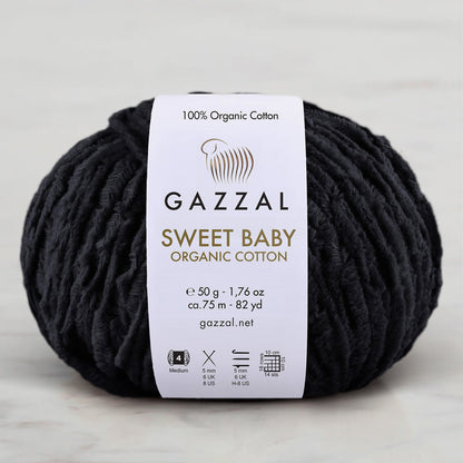 Gazzal Sweet Baby Organic Cotton Siyah El Örgü İpi – 2603