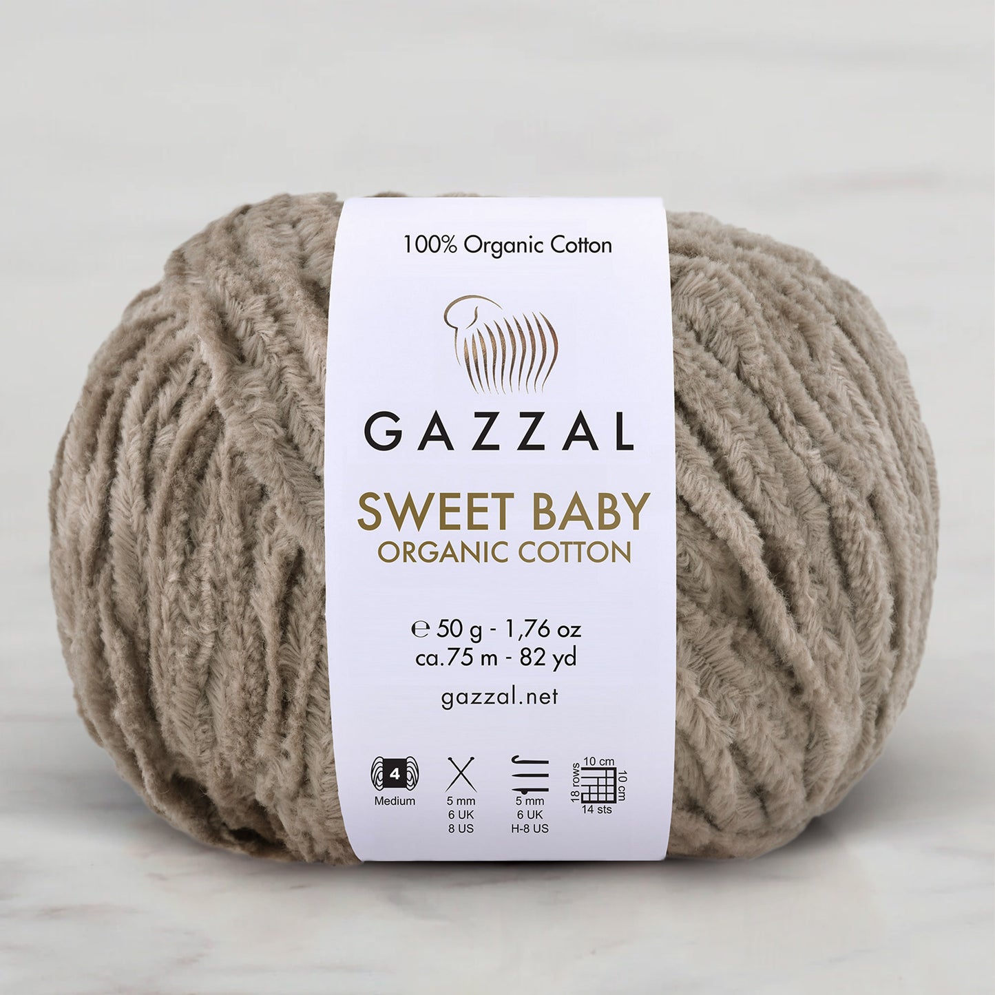 Gazzal Sweet Baby Organic Cotton Bej El Örgü İpi – 2604