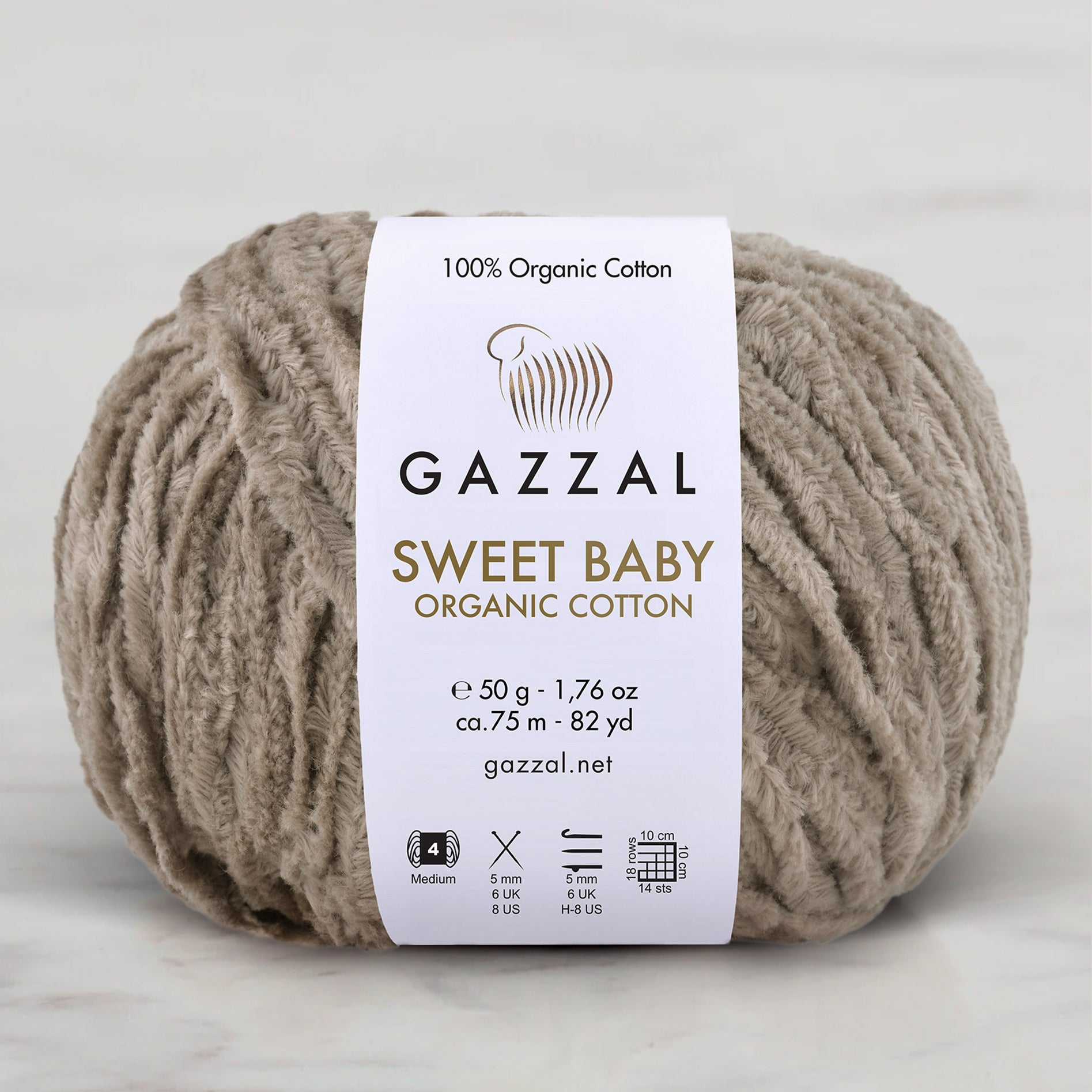 Gazzal Sweet Baby Organic Cotton Bej El Örgü İpi – 2604