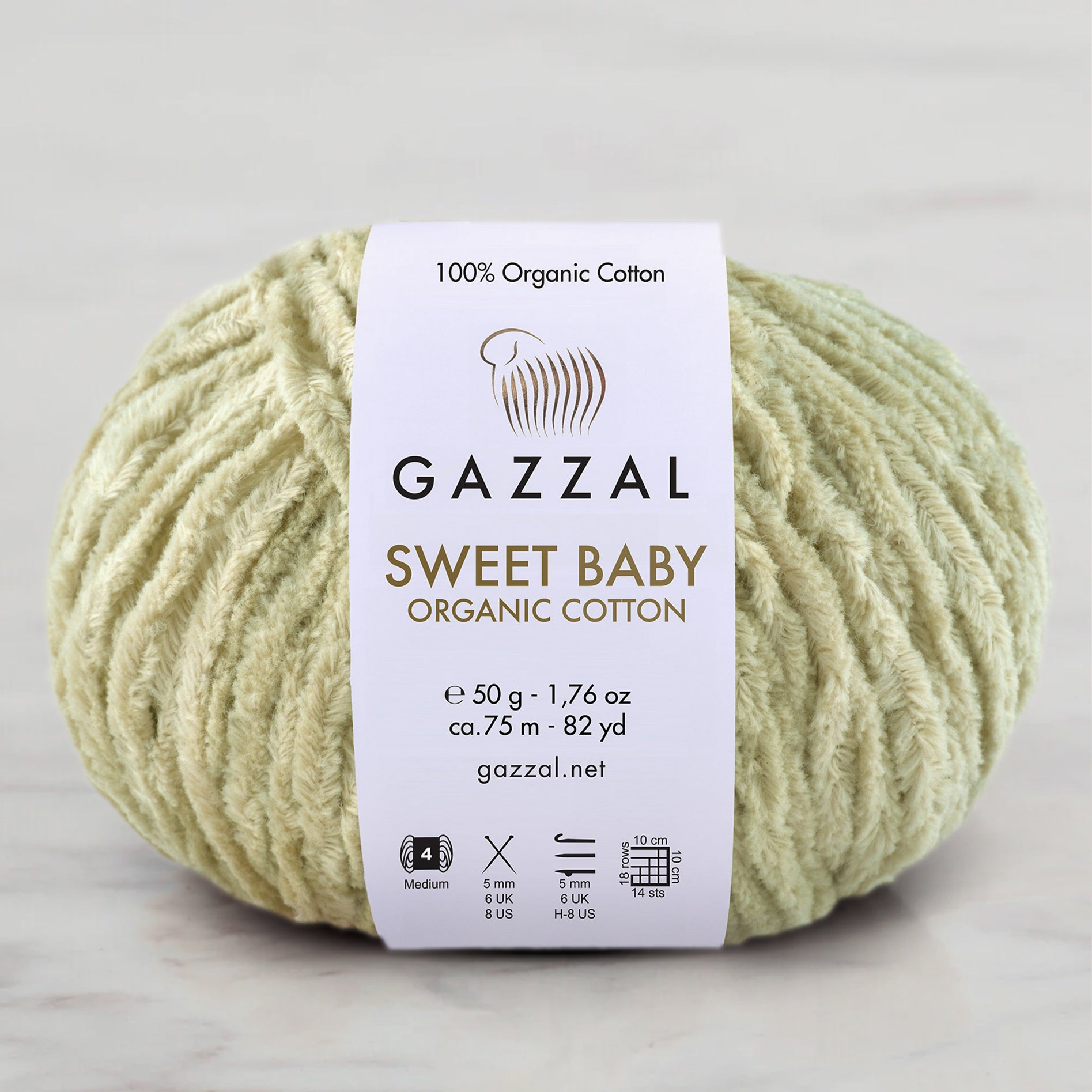 Gazzal Sweet Baby Organic Cotton Yeşil El Örgü İpi – 2605