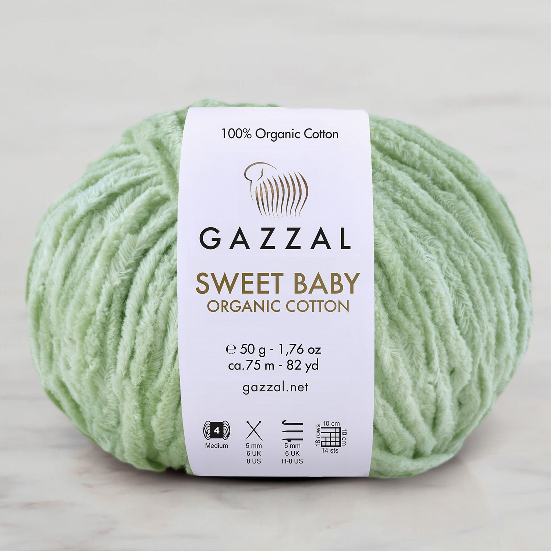 Gazzal Sweet Baby Organic Cotton Yeşil El Örgü İpi – 2606