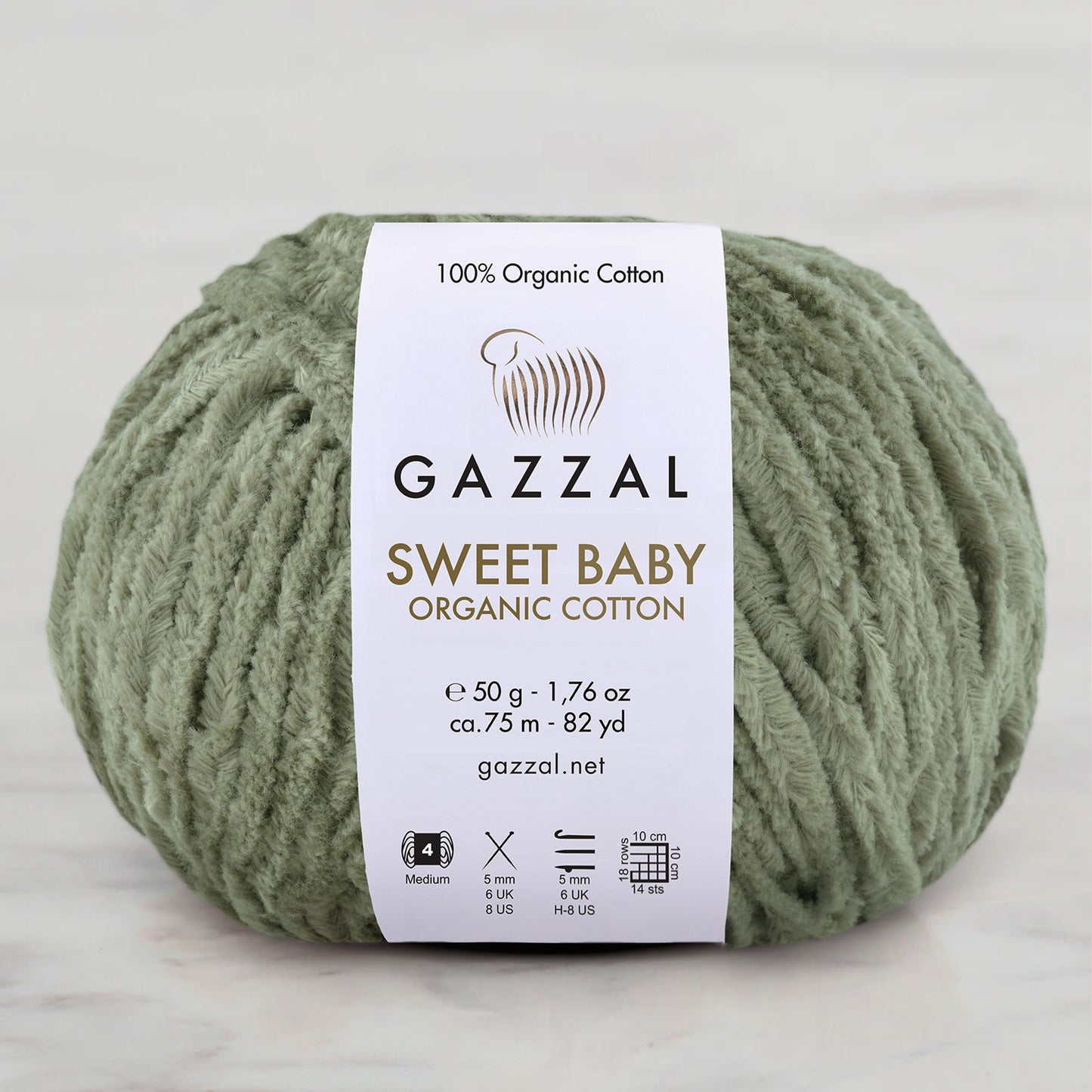 Gazzal Sweet Baby Organic Cotton Yeşil El Örgü İpi – 2607