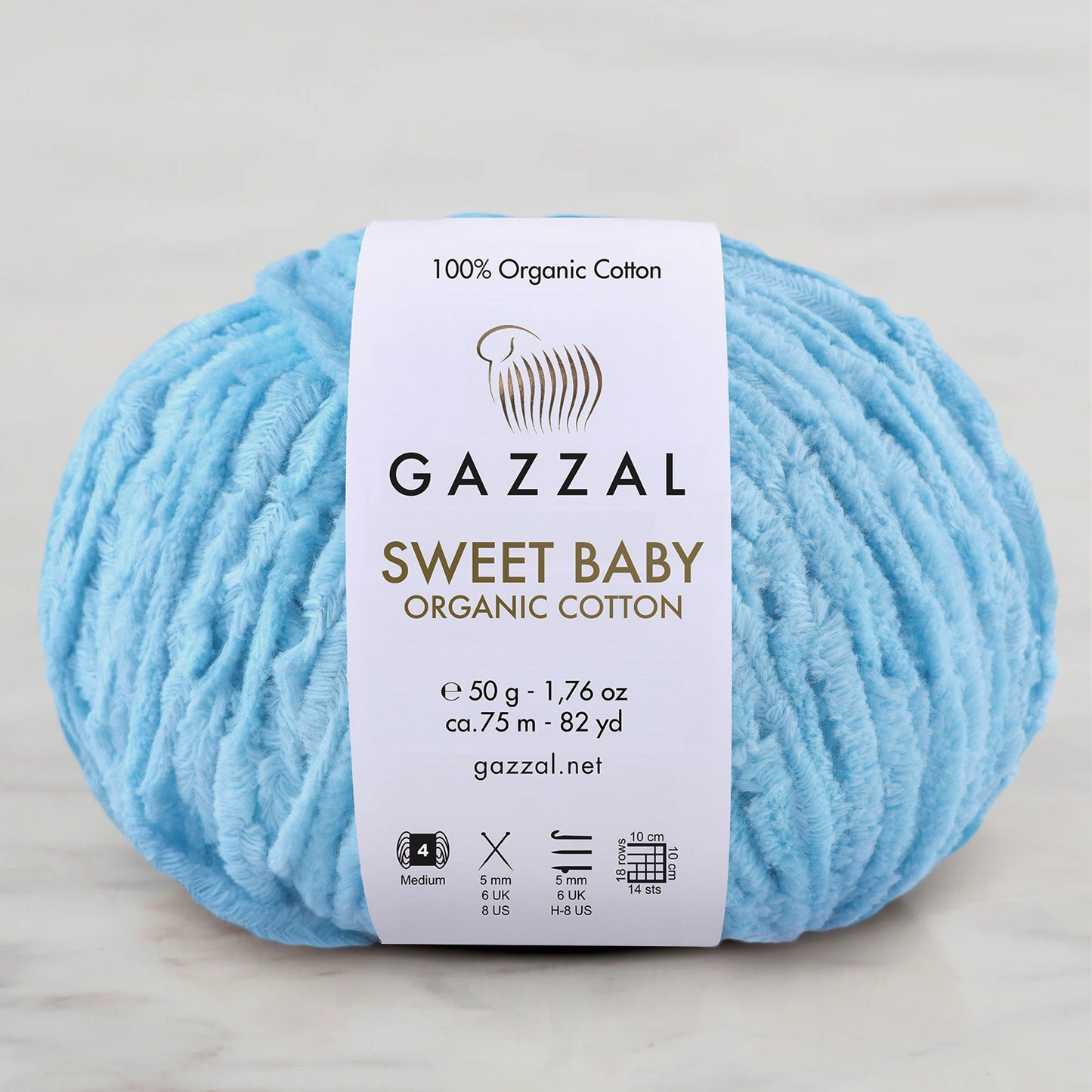 Gazzal Sweet Baby Organic Cotton Mavi El Örgü İpi – 2608