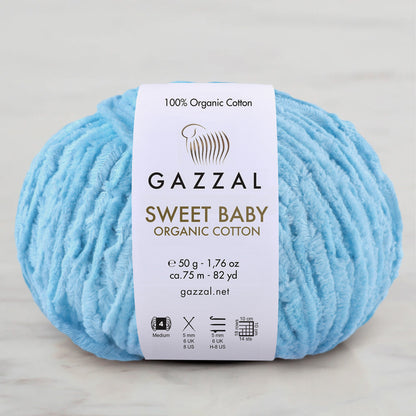 Gazzal Sweet Baby Organic Cotton Mavi El Örgü İpi – 2608