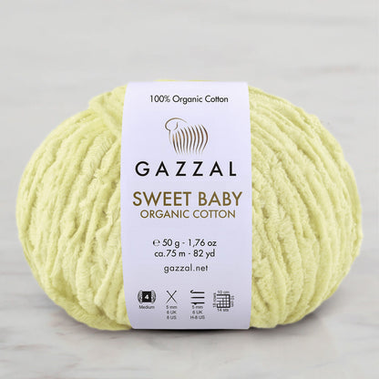 Gazzal Sweet Baby Organic Cotton Sarı El Örgü İpi – 2609