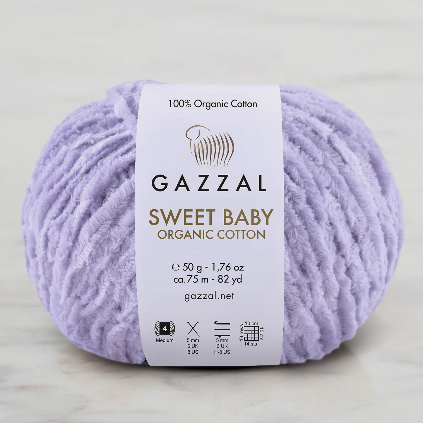 Gazzal Sweet Baby Organic Cotton Lila El Örgü İpi – 2614