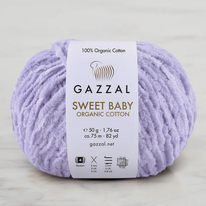 Gazzal Sweet Baby Organic Cotton Lila El Örgü İpi – 2614