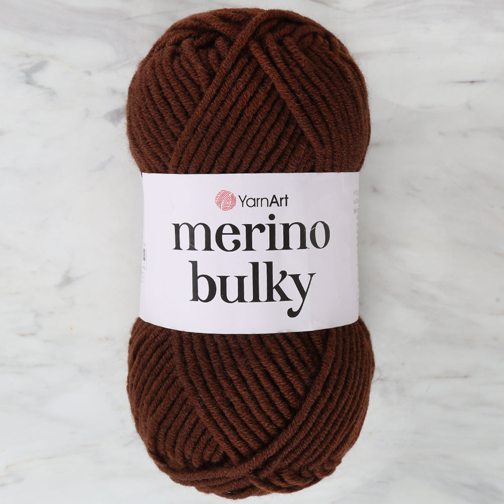 Yarnart Merino Bulky Koyu Kahve El Örgü İpi - 3067