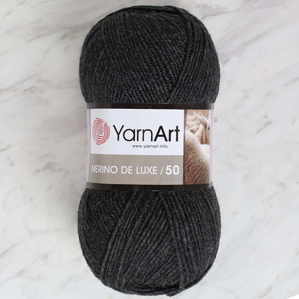 Yarnart Merino De Lüx 50 Koyu Gri El Örgü İpi - 359