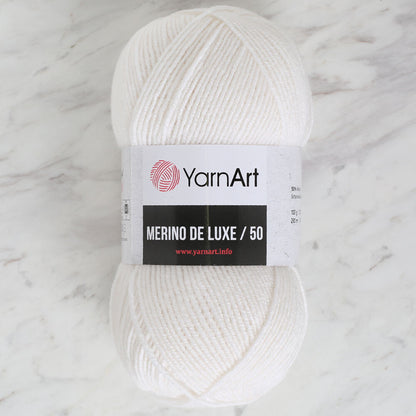 Yarnart Merino De Lüx 50 Beyaz El Örgü İpi - 501