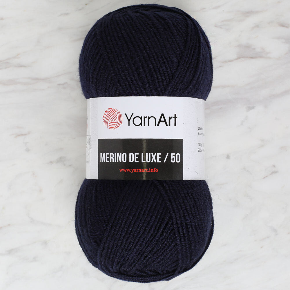 Yarnart Merino De Lüx 50 Lacivert El Örgü İpi - 583