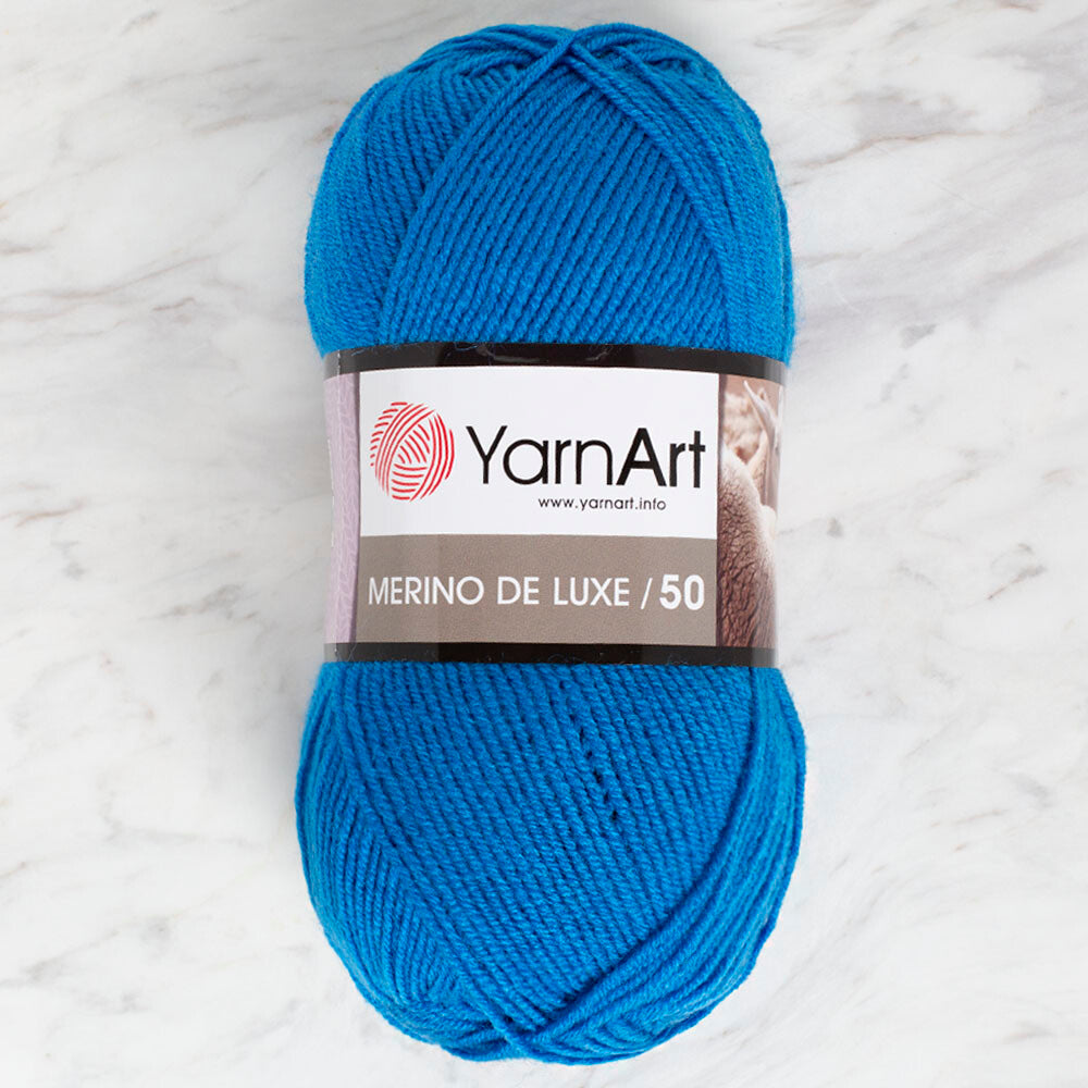 Yarnart Merino De Lüx 50 Mavi El Örgü İpi - 3040