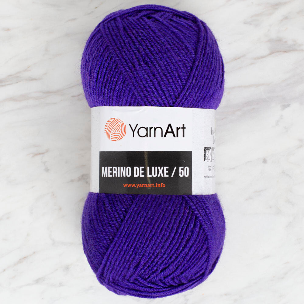 Yarnart Merino De Lüx 50 Koyu Mor El Örgü İpi - 556