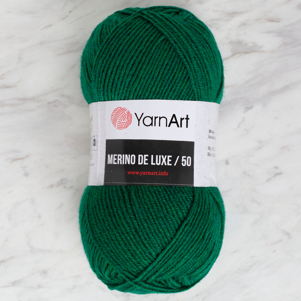 Yarnart Merino De Lüx 50 Yeşil El Örgü İpi - 338