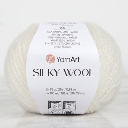 YarnArt SILKY WOOL Krem El Örgü İpi - 330