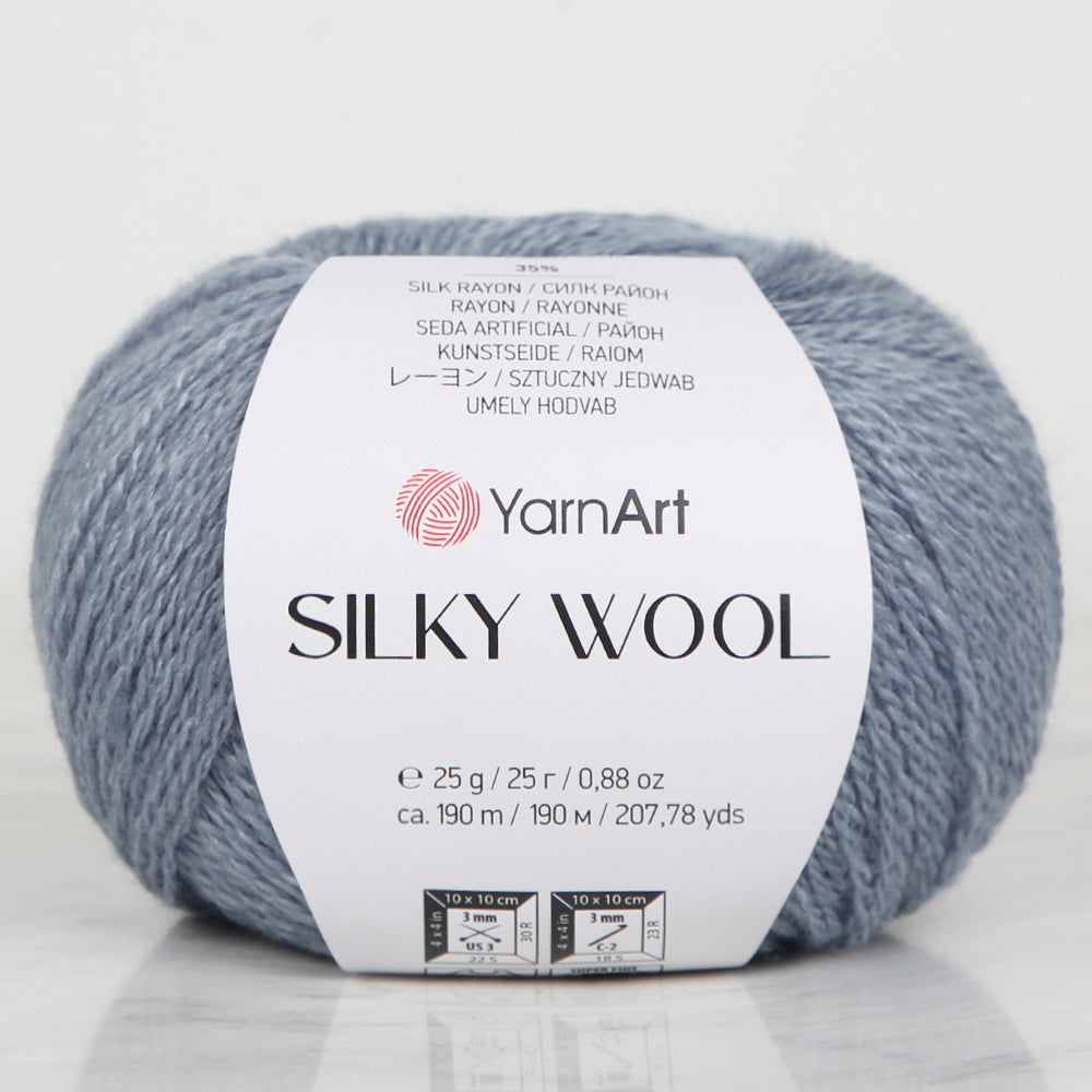 YarnArt SILKY WOOL Kot Mavi El Örgü İpi - 331