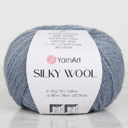 YarnArt SILKY WOOL Kot Mavi El Örgü İpi - 331