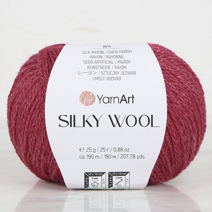 YarnArt SILKY WOOL Fuşya El Örgü İpi - 333